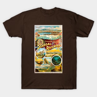 Vintage Travel Poster - Donegal Railway T-Shirt